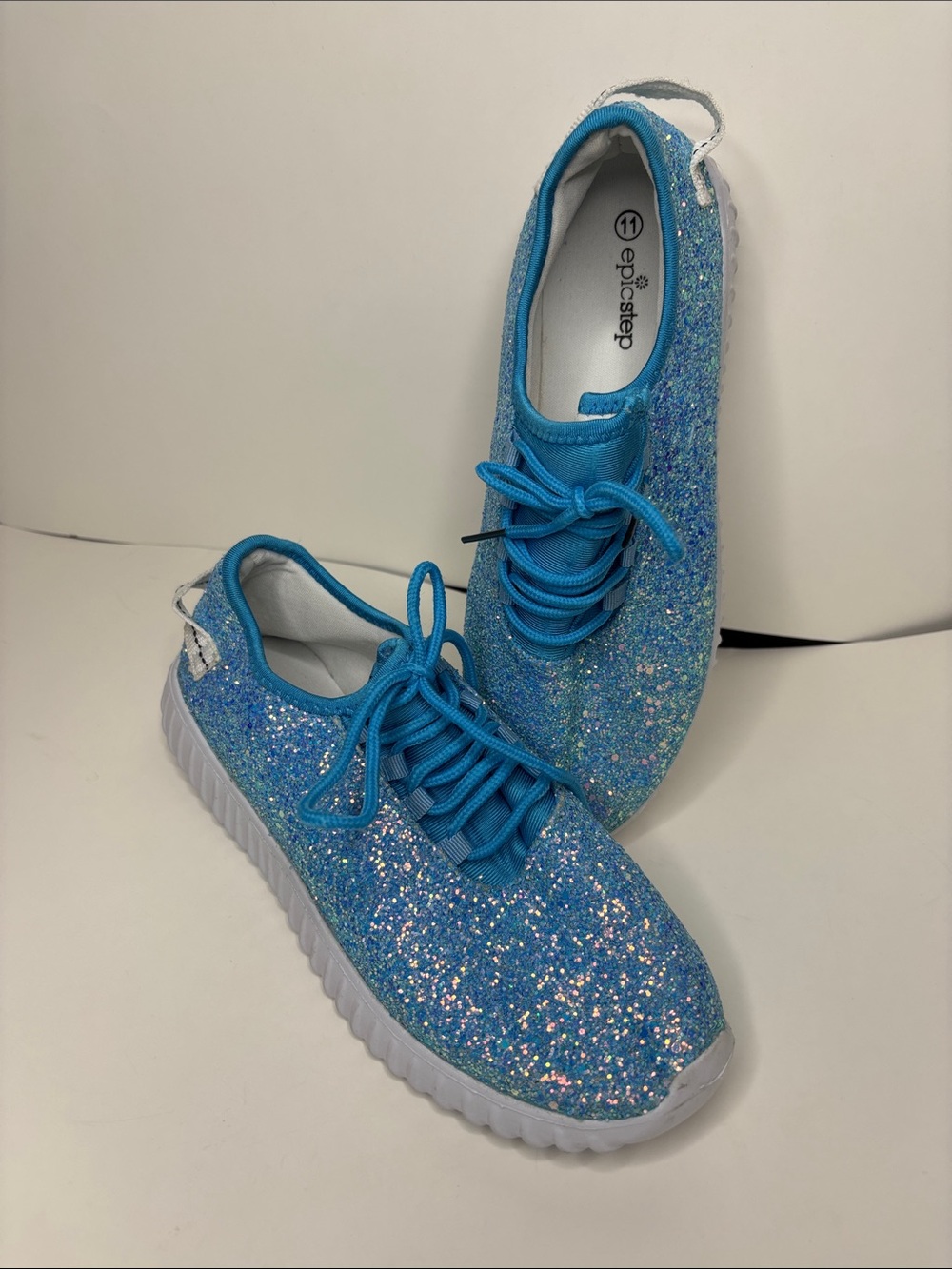 epicstep Blue Glitter Women's Sneakers